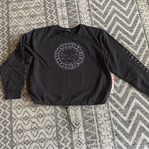 Fifth Sun Black Zodiac Alien Graphic Sweatshirt